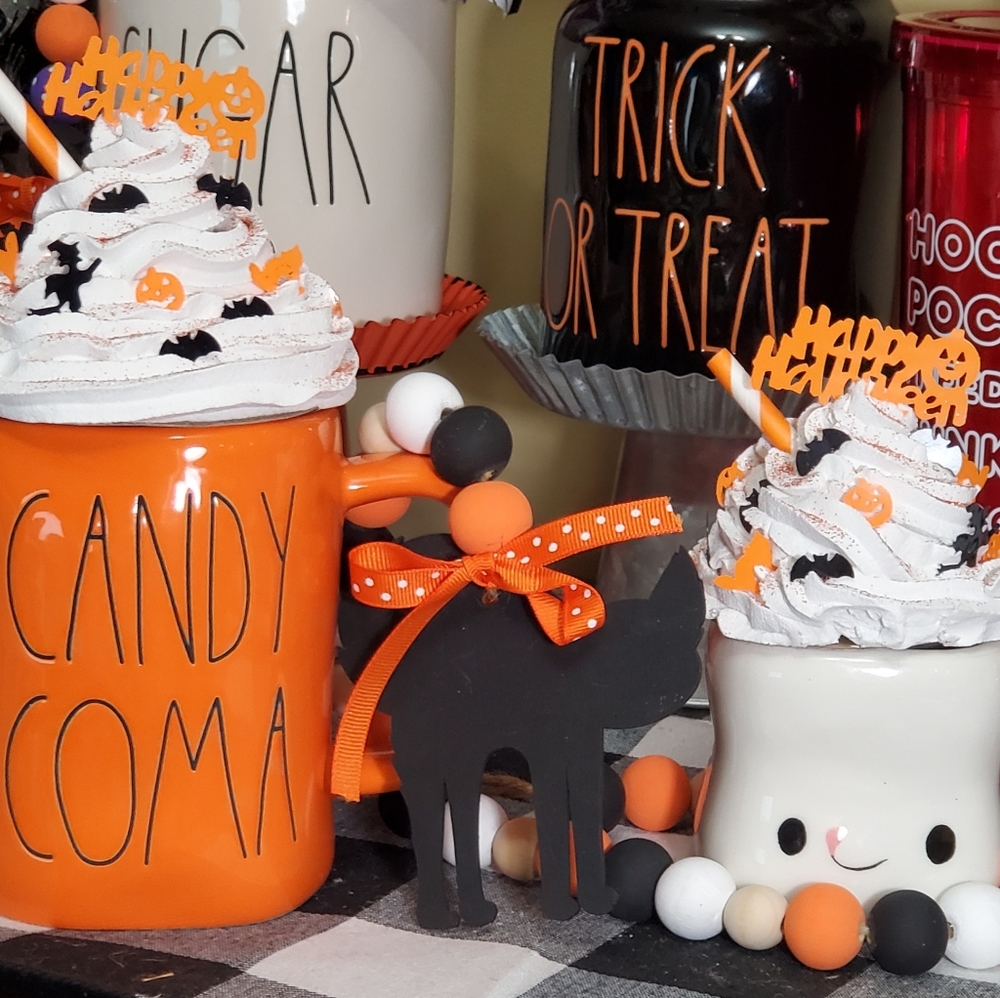 Rae Dunn Mug Topper Halloween Set